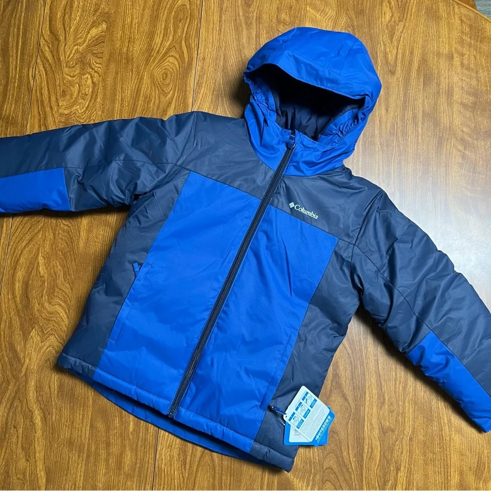 NWT Columbia Doug Firocious Blue Insulated Puffer Jacket size XS 6/7 Winter